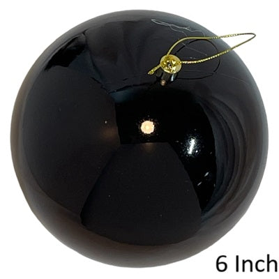 (Set of 3) Shatterproof Ball with Cap 6" Shiny