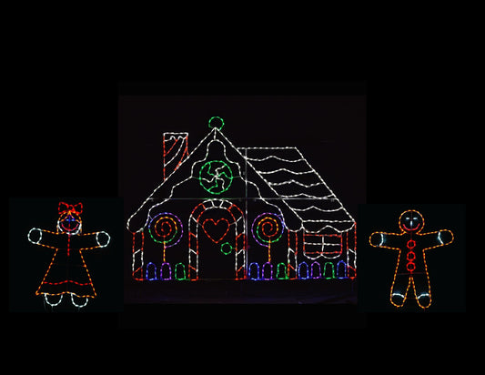 Gingerbread Boy, Girl and House