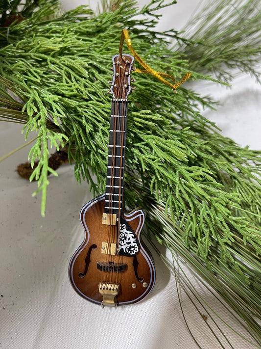 Natural Archtop Hollowbody Guitar Ornament