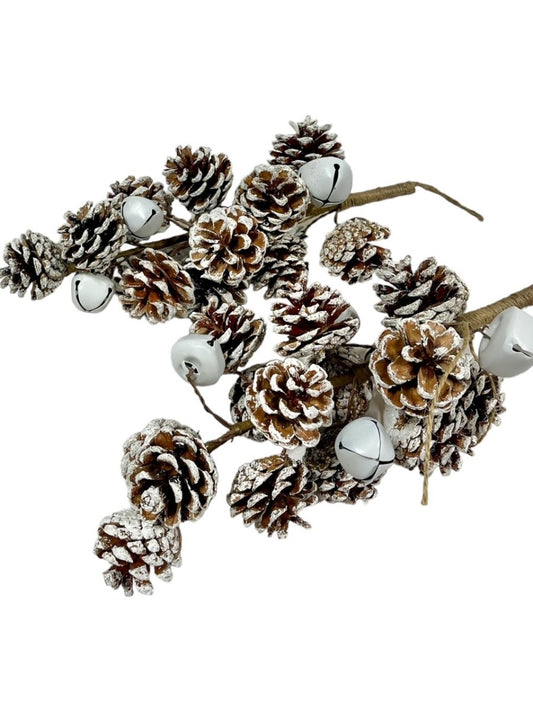 Bell and Pinecone Cluster Ornament - Set of 2