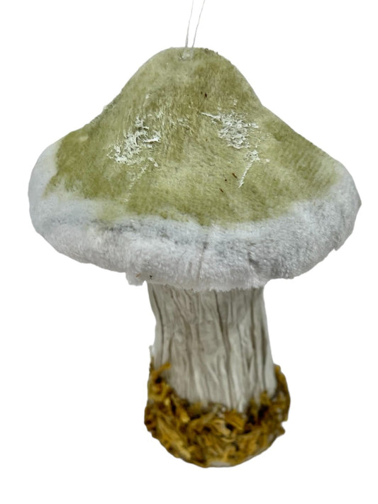 Moss Green Top Mushroom Ornament - Set of 4