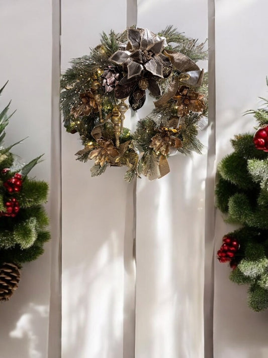 32" Custom Decorated Elegant Ornament Wreath