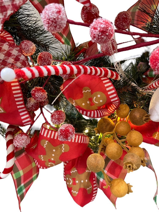 32" Custom Decorated Gingerbread Wreath