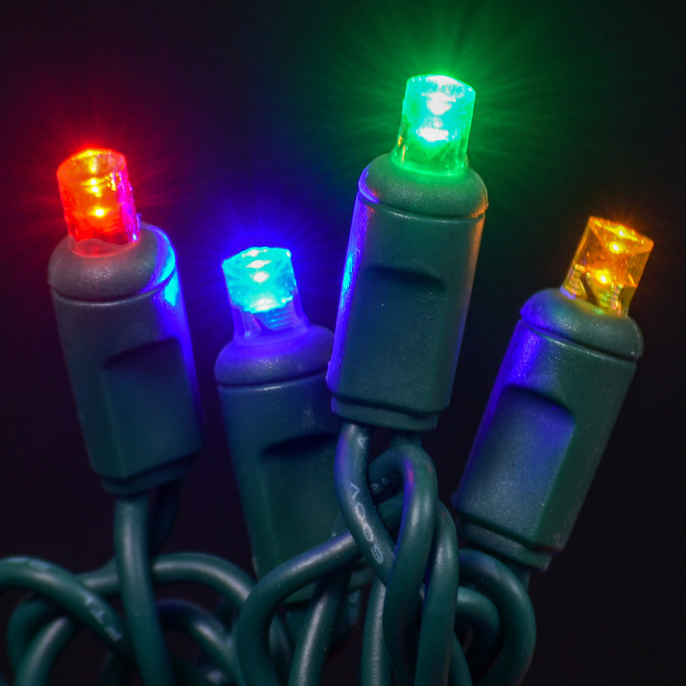 LED Concave 5MM Light Set, 50 Ct, 4" Spacing, Two Wire