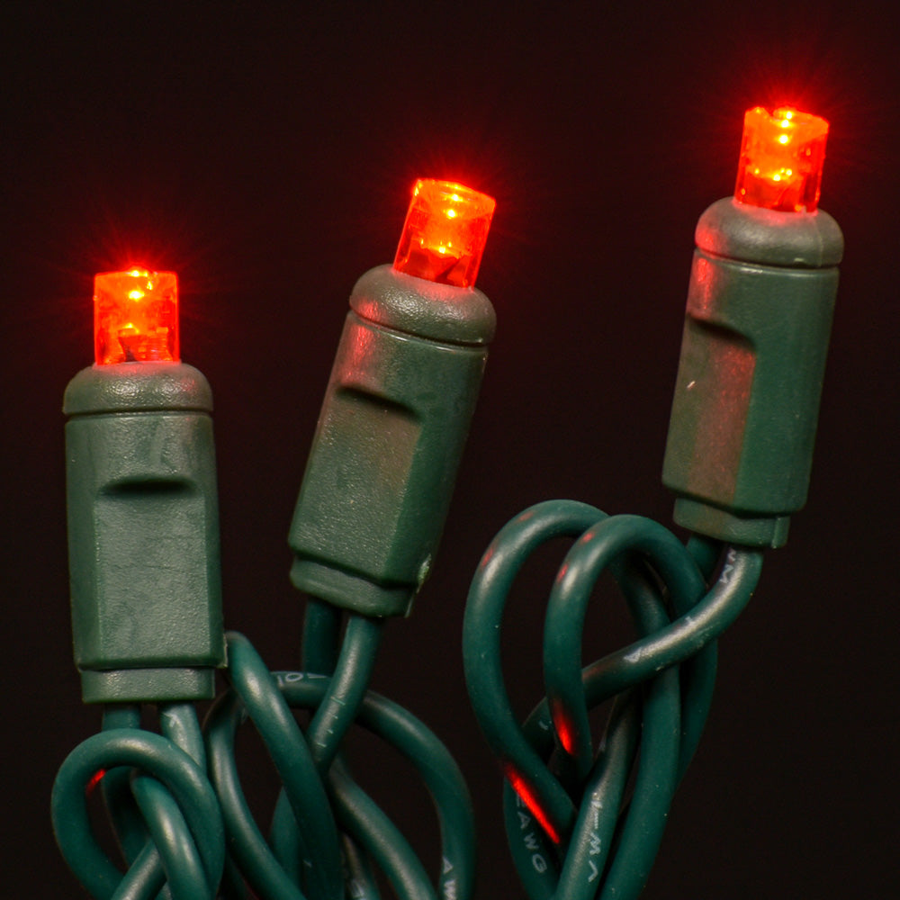 LED Concave 5MM Light Set, 50 Ct, 4" Spacing, Two Wire