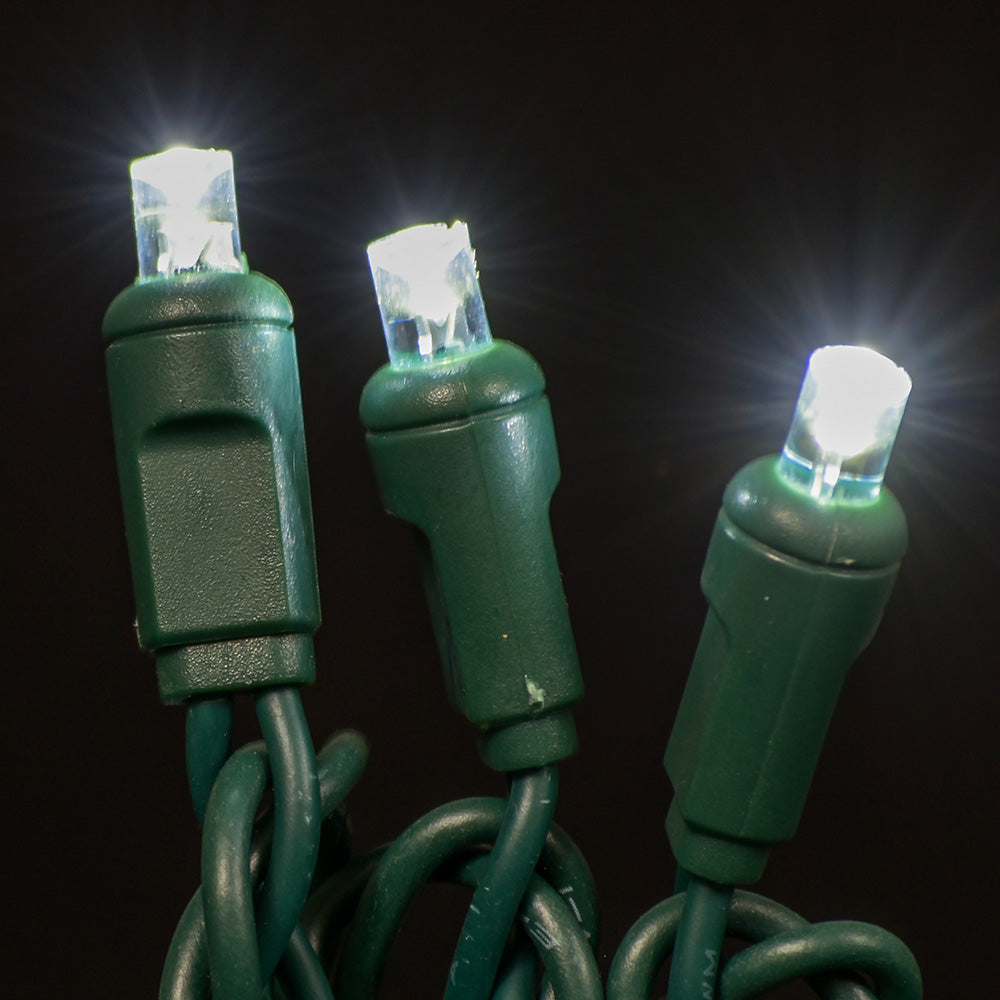 LED Concave 5MM Light Set, 50 Ct, 4" Spacing, Two Wire