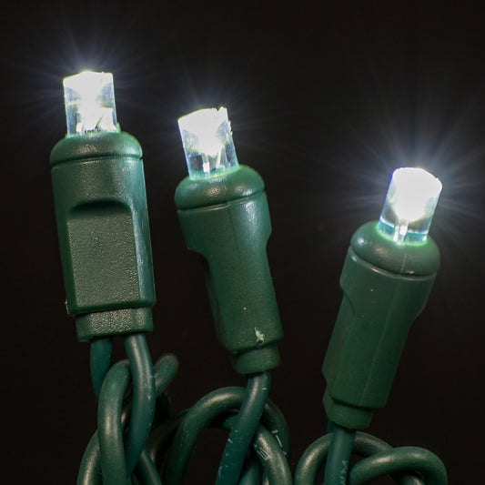 5MM Concave 50 Count  6" Spaced Pre Balled Light Set  -  White