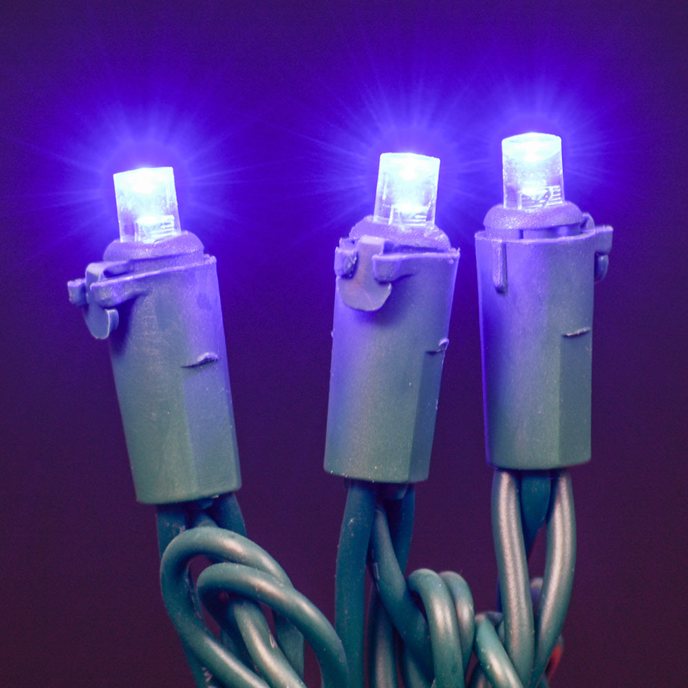 LED Concave 5MM Light Set, 70 Ct, 6" Spacing, 3 Wire