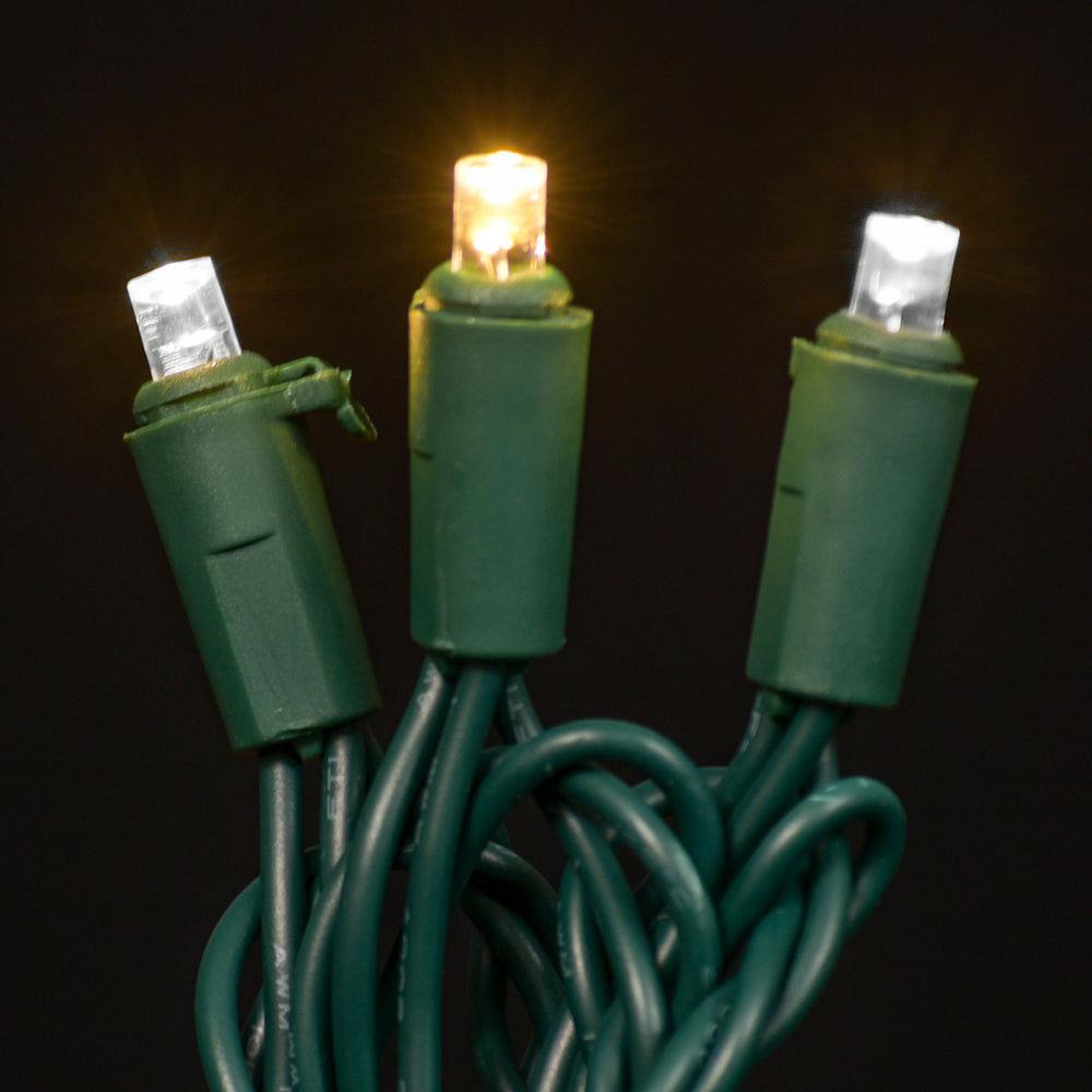 LED Concave 5MM Light Set, 70 Ct, 6" Spacing, 3 Wire