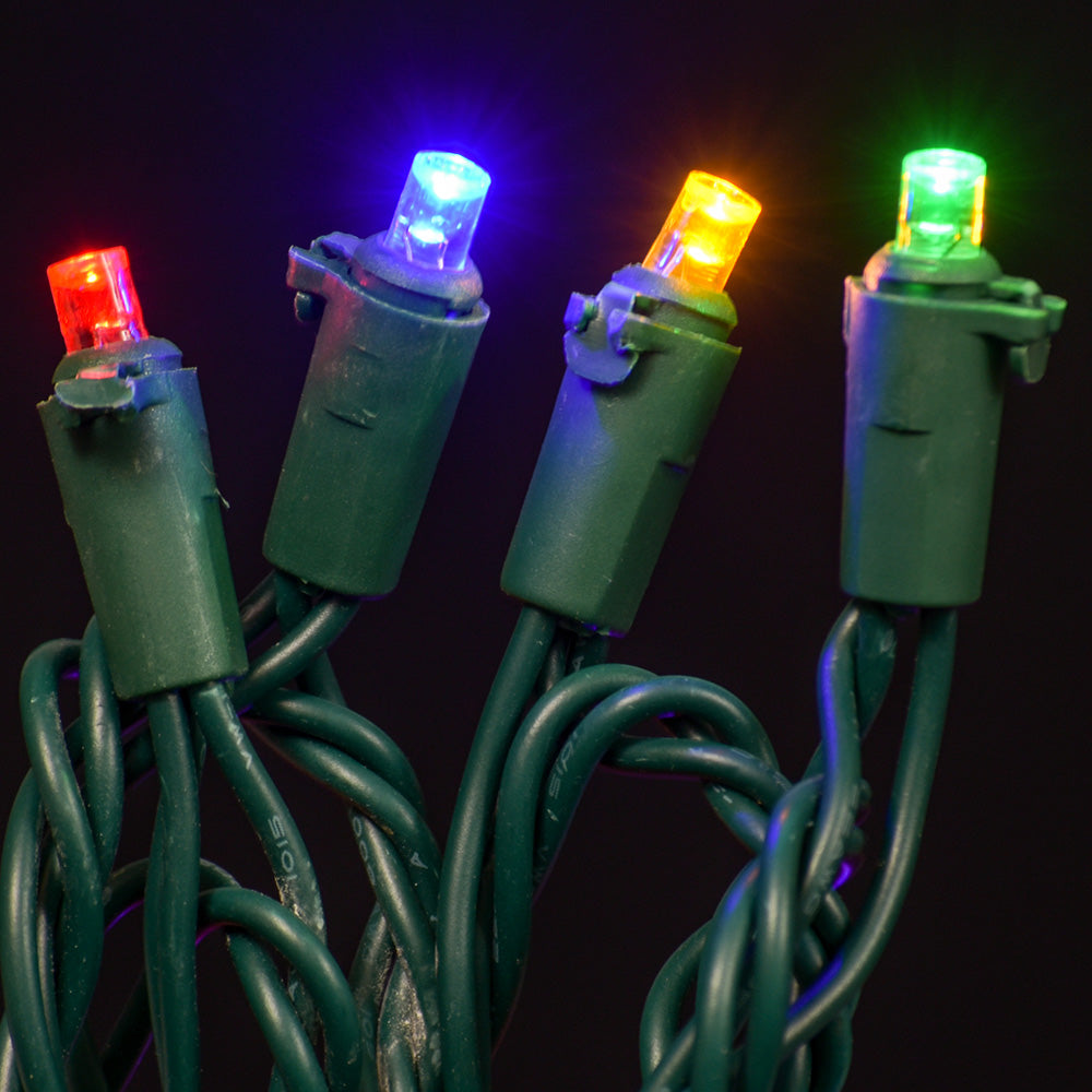 LED Concave 5MM Light Set, 70 Ct, 6" Spacing, 3 Wire