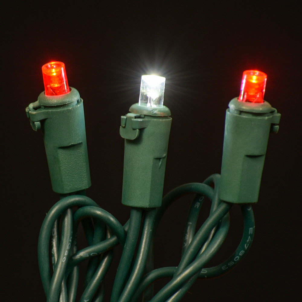 LED Concave 5MM Light Set, 70 Ct, 6" Spacing, 3 Wire