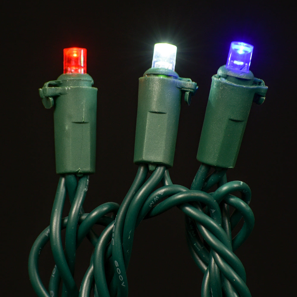 LED Concave 5MM Light Set, 70 Ct, 6" Spacing, 3 Wire