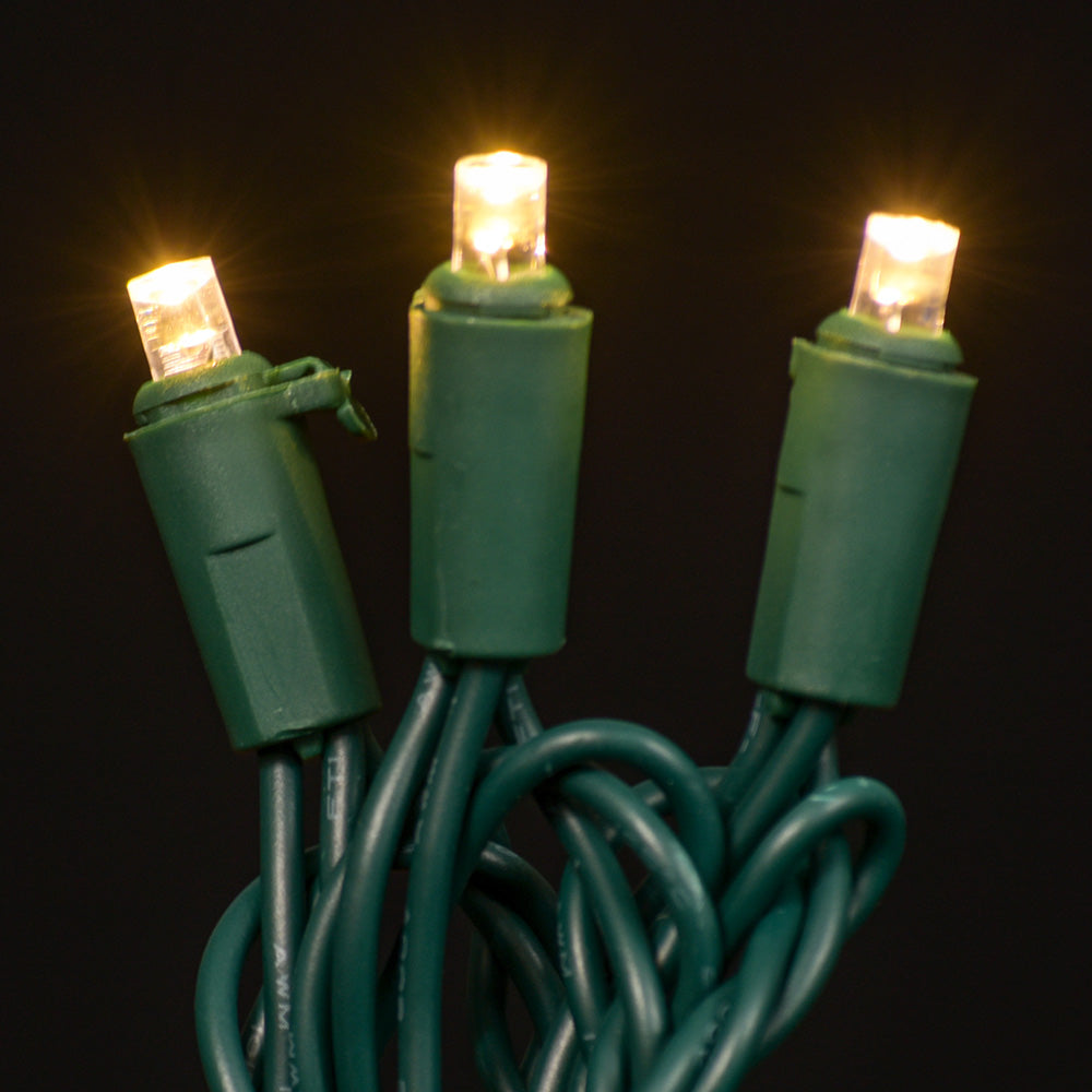 LED Concave 5MM Light Set, 70 Ct, 6" Spacing, 3 Wire