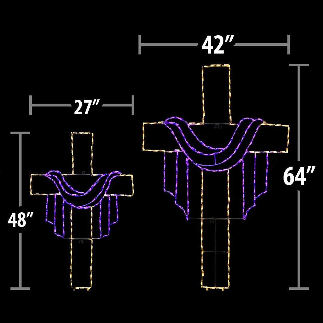 Jesus Cross with Robe LED Display (64")