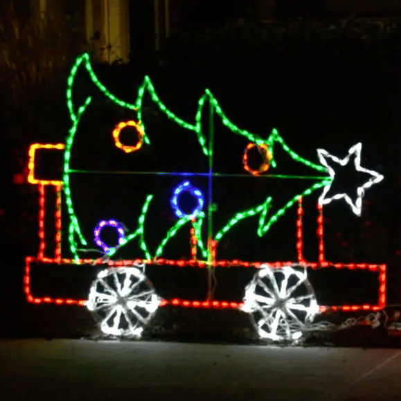 Train Car with Christmas Tree