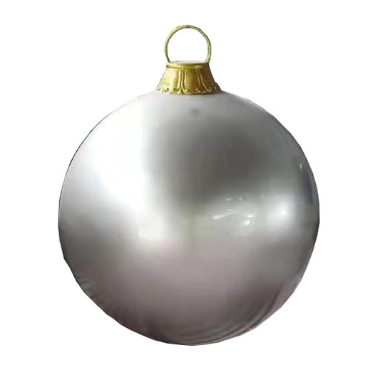 52" Fiberglass Ornament - Silver with Gold  Cap