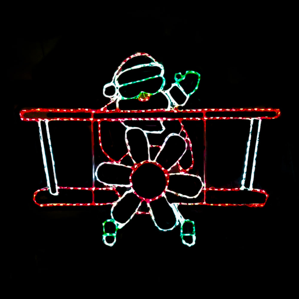 Animated Front Facing Santa Plane