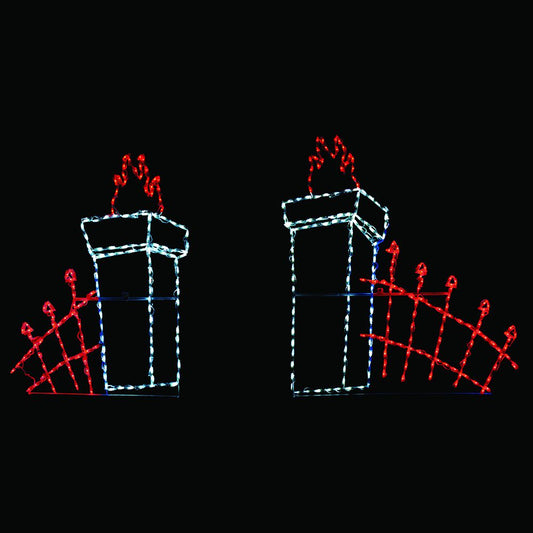 LED Cemetery Fence Display