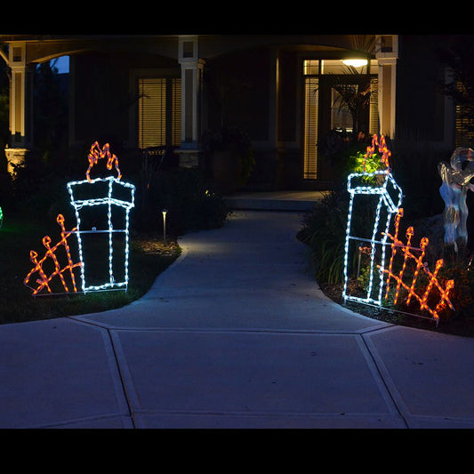 LED Cemetery Fence Display