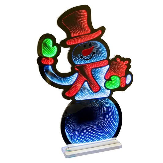 Infinity Light Snowman Display