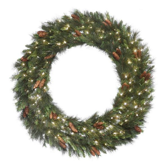 LED 60" Mixed Noble Wreath with White Concaves