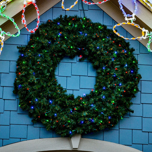 LED 60" Wreath with concave bulbs