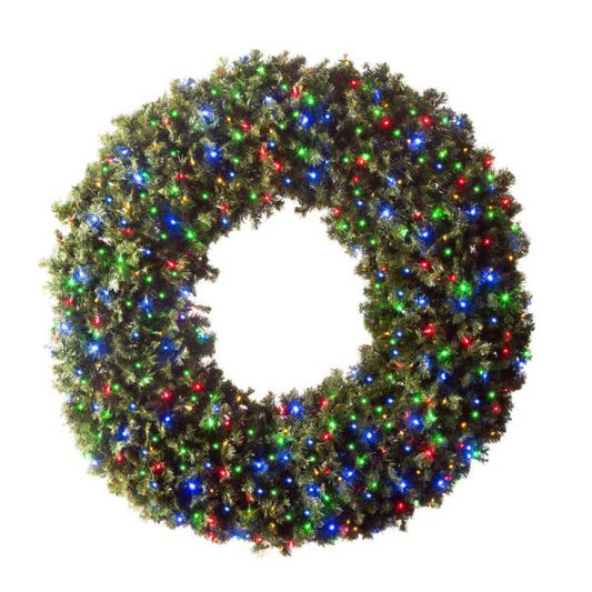 72" Wreath with Concave LED Lights
