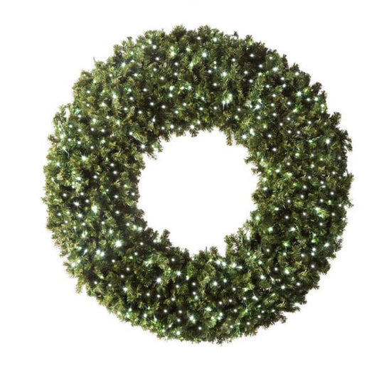 72" Wreath with Concave LED Lights