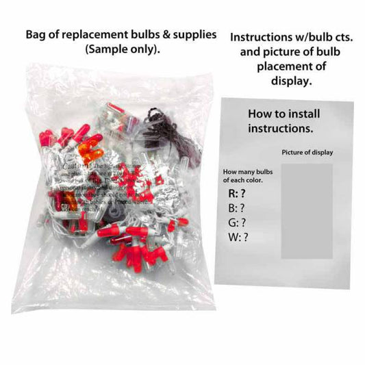 LED Gift Box Red/White Replacement Strand