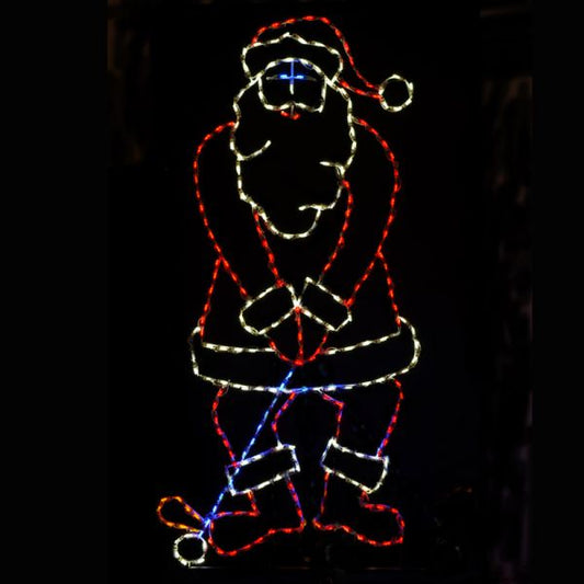 LED Golfing Santa Scene