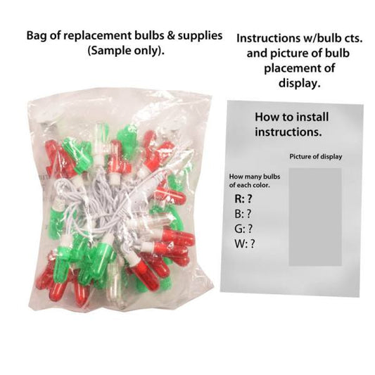 LED Holly and Berries Replacement Strand