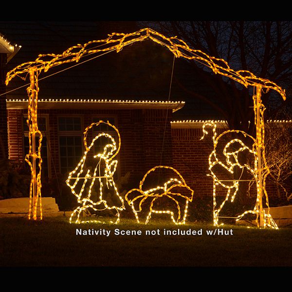 LED Nativity Scene Hut