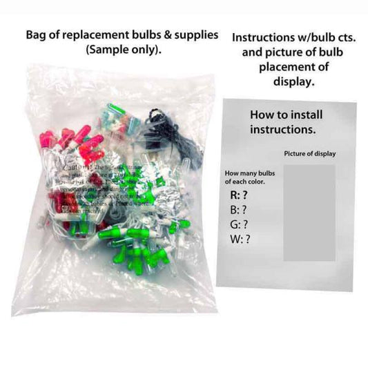 LED Wreath with bow Replacement Strand