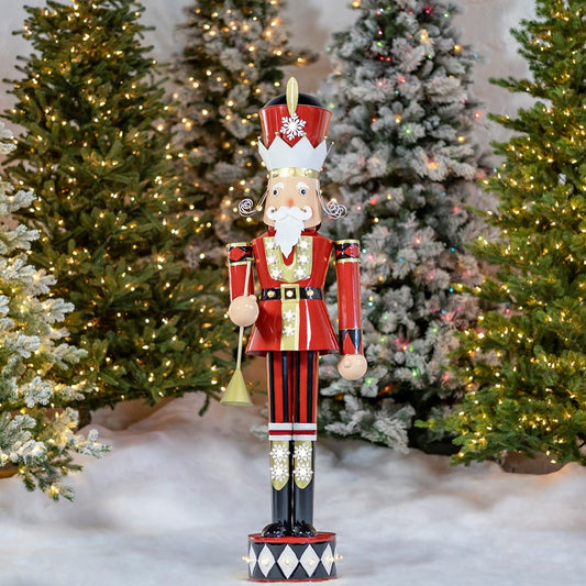 61" Iron Nutcracker with Trumpet & LED lights