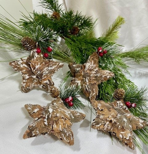 4 - 5 ½ " Rustic Stars with Greens