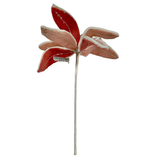 6 Salmon 2-Tone Felt Poinsettia