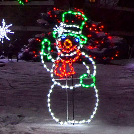 LED Snowman (Green hat)