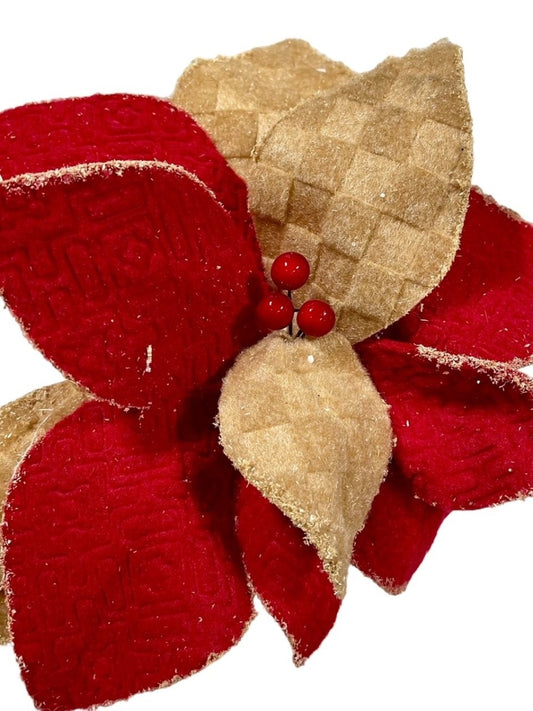 6 Tan and Red Textured Magnolia