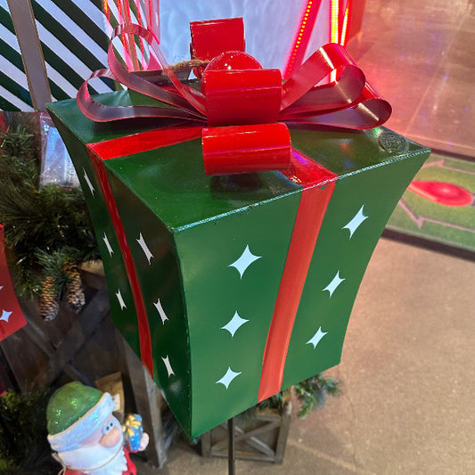 Christmas Gift Box Metal 11"x11"