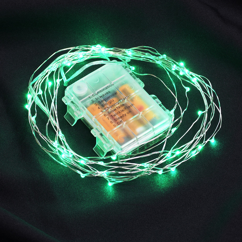 Wire Lights - 50 Bulbs Battery Operated - 16' length