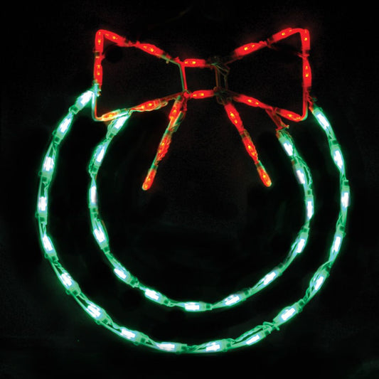 LED 22" Wreath with Bow