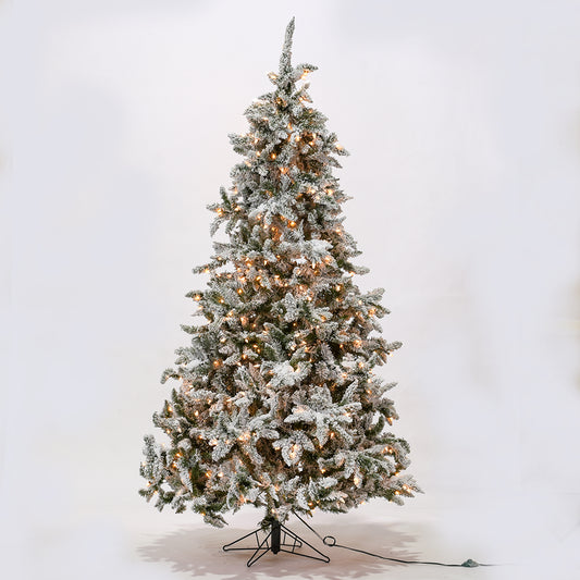 7.5' x 60" Flocked Arctic Tree