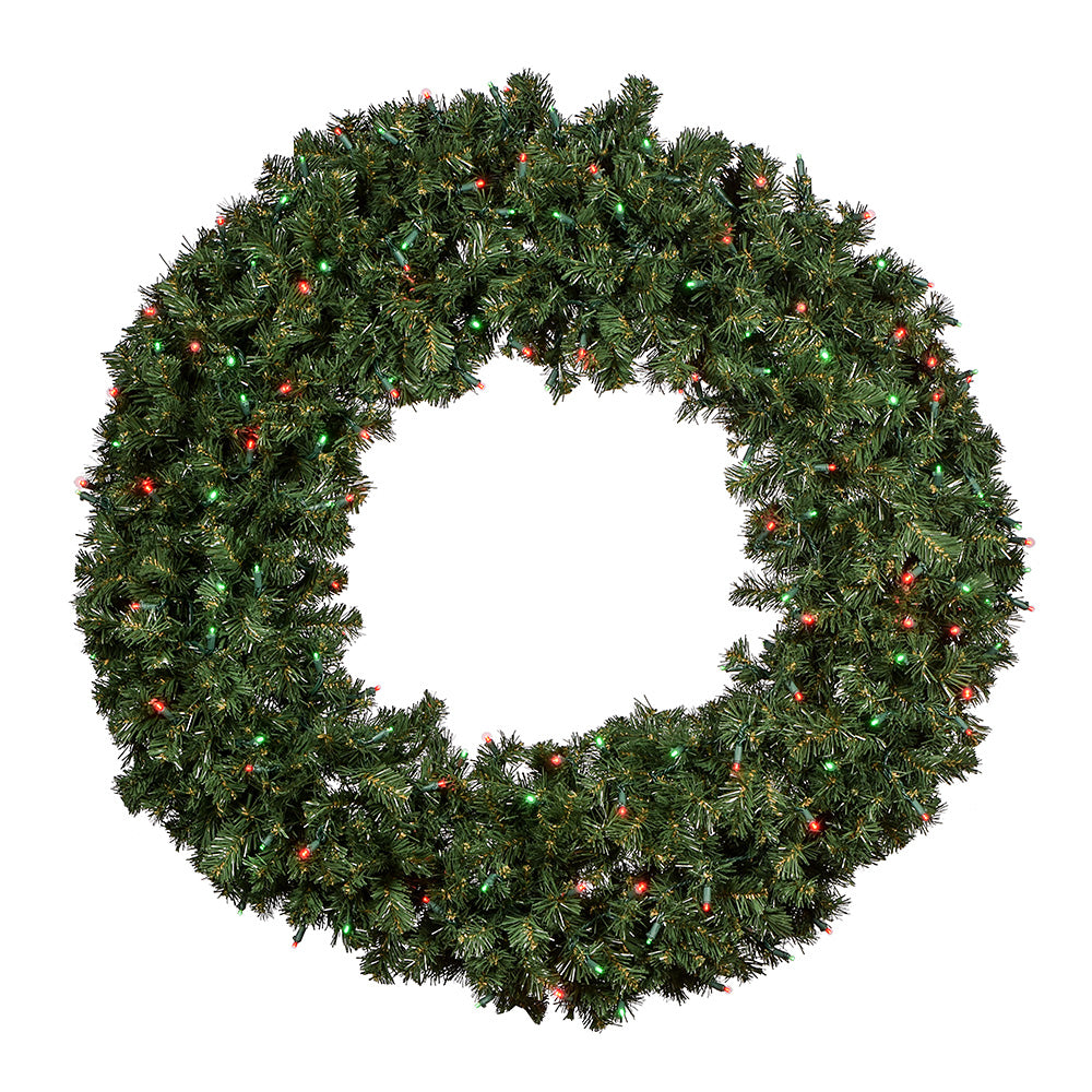 48" Sierra Wreath with Concave LED Lights