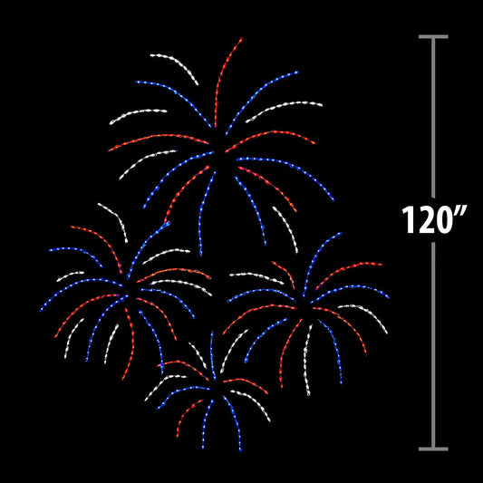 LED Four Firework Stack