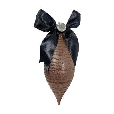 3 - 7" Chocolate Brown Fancy Ornament