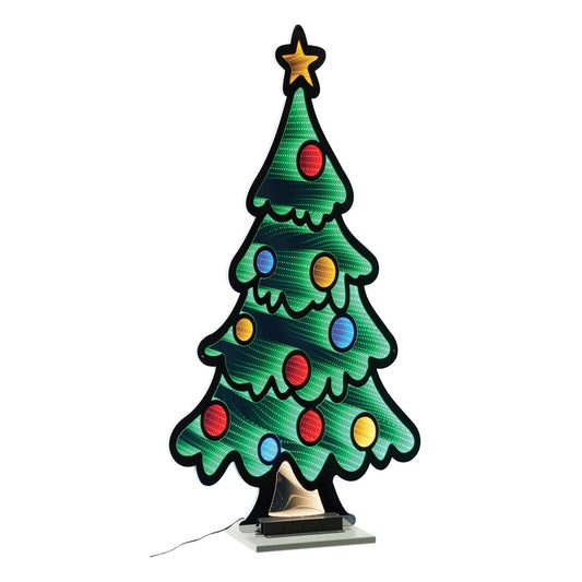 Tree w/ Ornaments Infinity Light 47"