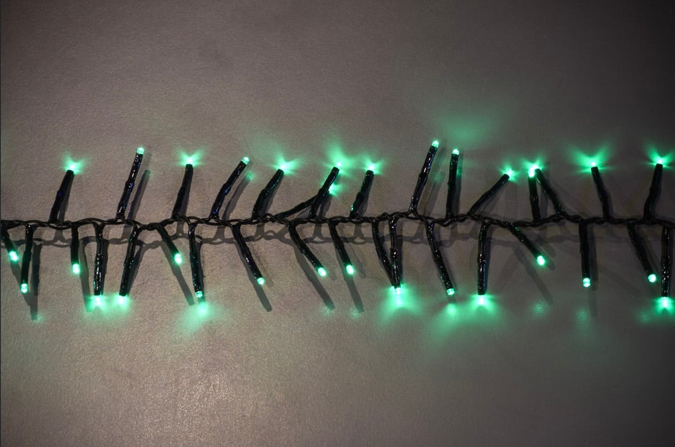 25' Long 760 count 3mm Cluster String Lights with Remote and Multi-Function Effects