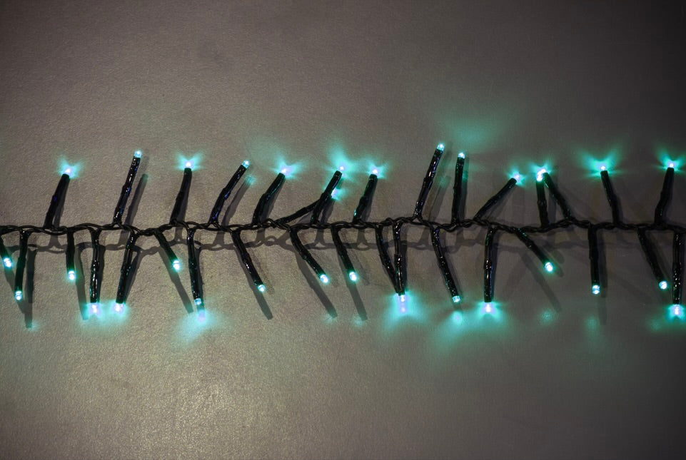 25' Long 760 count 3mm Cluster String Lights with Remote and Multi-Function Effects