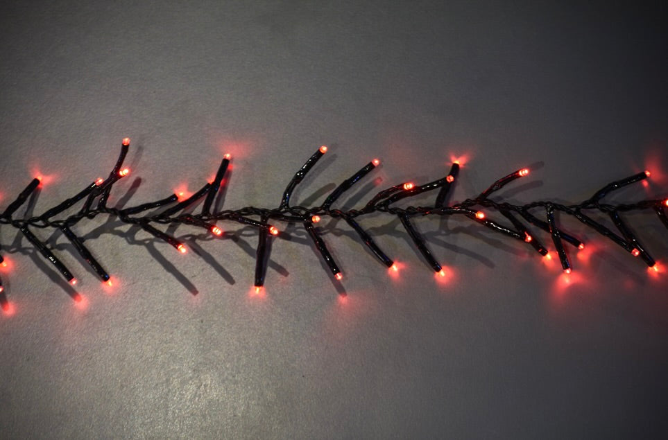25' Long 760 count 3mm Cluster String Lights with Remote and Multi-Function Effects