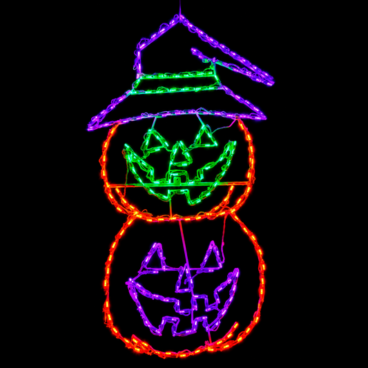 LED 2 Pumpkin Stack